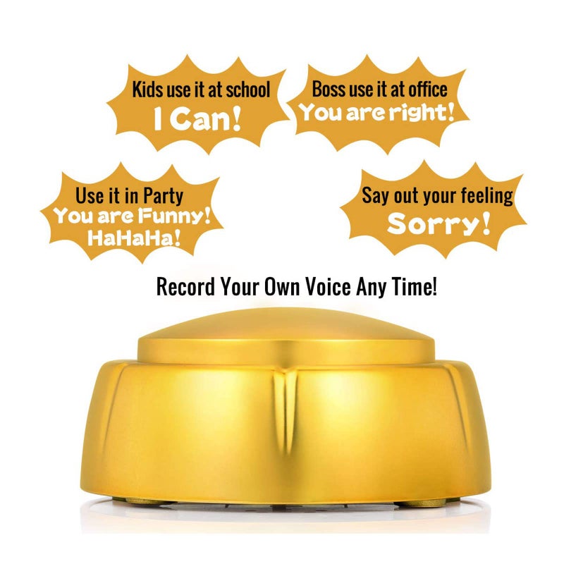 VOBRAMY Gold Recordable Button - Easy 30 Sec Talk Button for Dogs & Golden Buzzer - Image 5